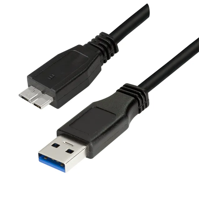 USB-kabel USB 3.2 Gen1 (USB 3.0) USB-A hane, USB-Micro-B 3.0 hane 1,00 m svart CU0026