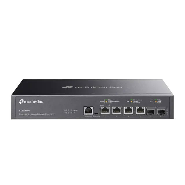 TL-SX3206HPP JetStream 6-Port 10GE L2+ Managed Switch with 4-Port PoE++