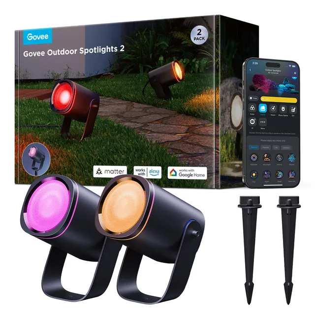 RGBICWW Outdoor Spotlights