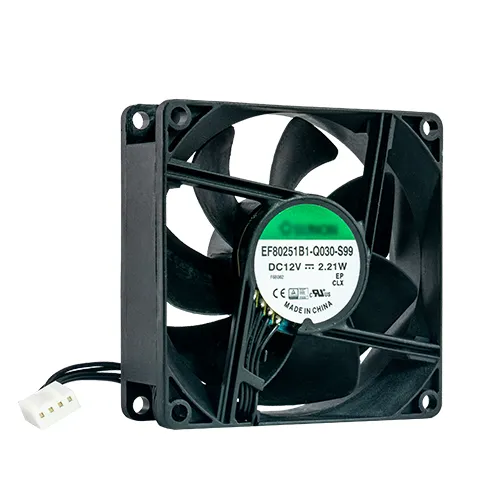 80X80X25MM FAN 12V 4PIN - Chassi fläkt - 80mm - Svart