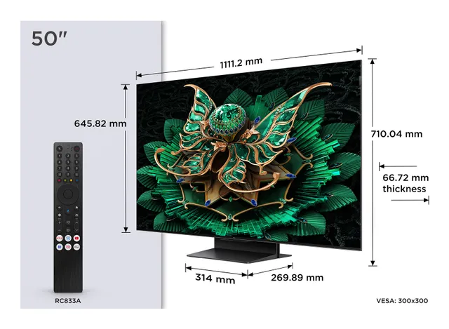 50" TV LED 4K 50"" C7K - 4K QD Mini-LED Google TV