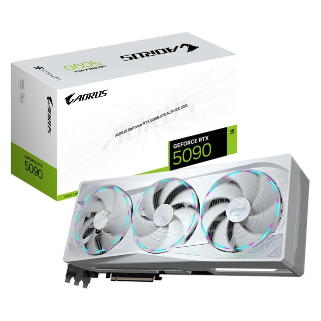 GeForce RTX 5090 AORUS Stealth ICE - 32GB GDDR7 RAM - Grafikkort