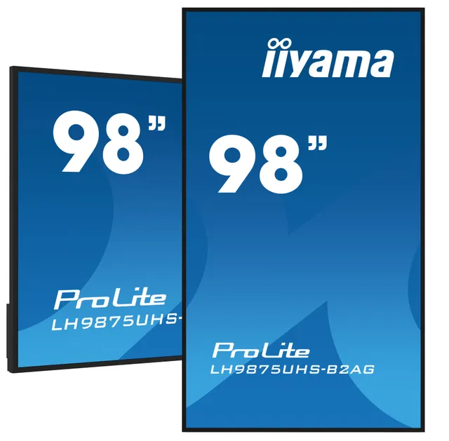 ProLite LH9875UHS-B2AG - 98" Diagonal klass (97.5" visbar) LED-bakgrundsbelyst LCD-skärm - digital skyltning - med inbyggd mediaplayer / valfri