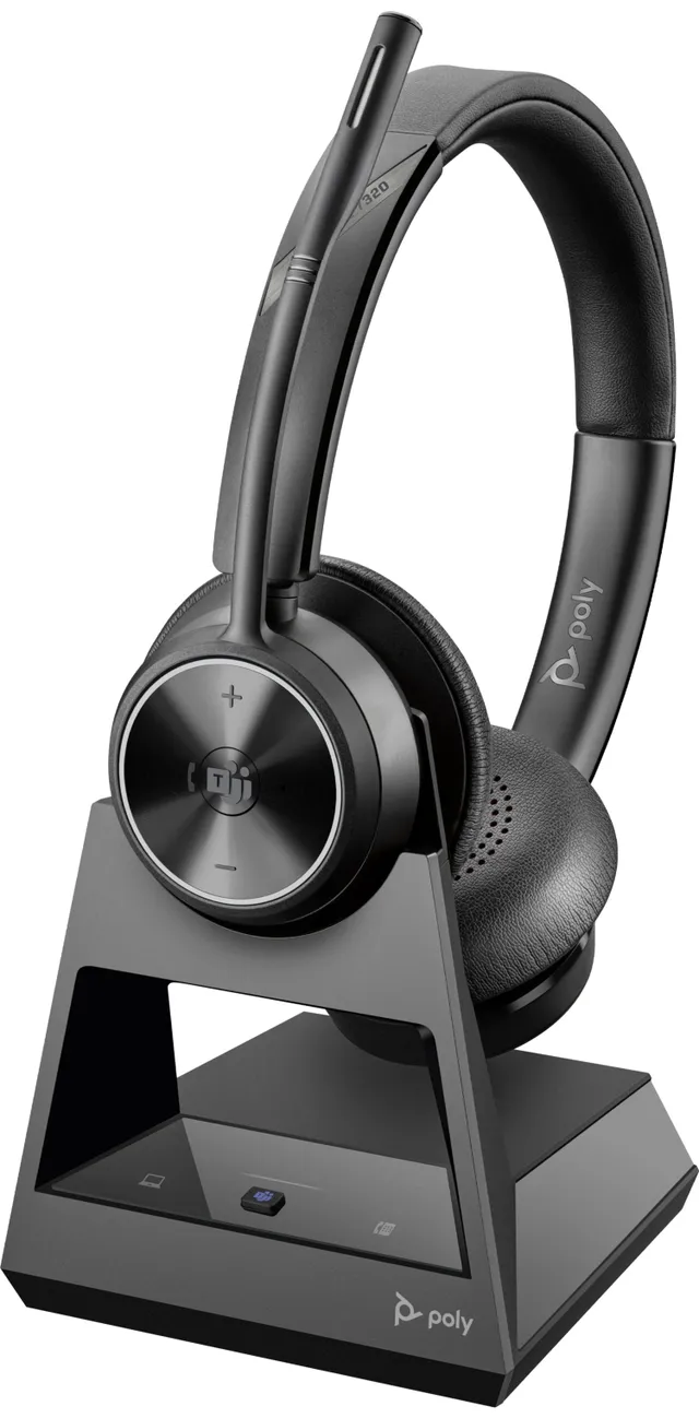 HP Poly Savi 7320 - Headset - DECT - trådlös - Certifierad för Microsoft-teams