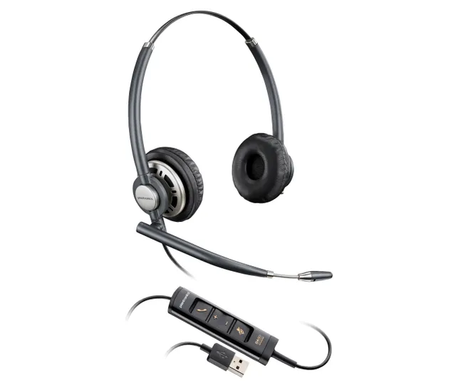 HP Poly EncorePro 725 - EncorePro 700 Series - headset - på örat - kabelansluten - USB-A - svart