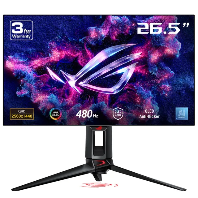 ROG Swift PG27AQDP / 27" / OLED / 2560 x 1440 / 480 Hz / 0.03ms / 2xHDMI,DP / FreeSync Premium