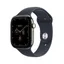 Watch Series 12 GPS + Cellular 42 mm naturlig titan, marinblå Sportband - M/L
