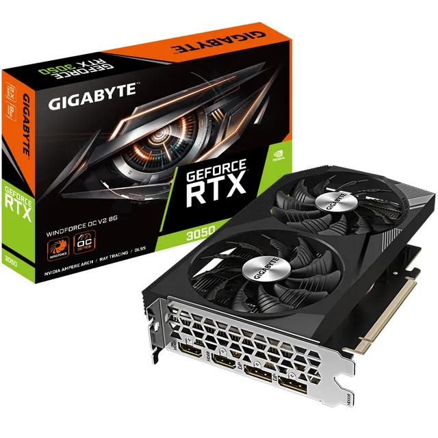 GeForce RTX 3050 WindForce V2 OC - 8GB GDDR6 RAM - Grafikkort