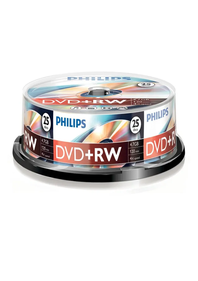 DW4S4B25F - 25 x DVD+RW - 4.7 GB (120 min) 1x - 4x - spindel
