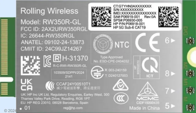 - wireless cellular modem - 5G LTE