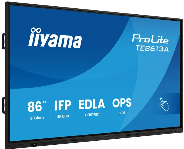 ProLite TE8613A-B2AG - 86" Diagonal klass (85.6" visbar) LED-bakgrundsbelyst LCD-skärm - interaktiv digital skyltning - med pekskärm (multi-tou
