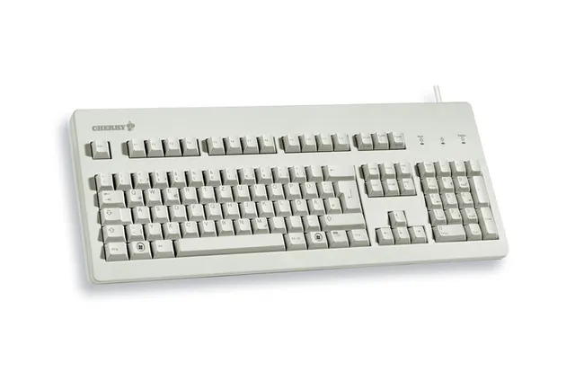 G80-3000 - keyboard - US - light grey - Tangentbord - Engelska (US) - Grå