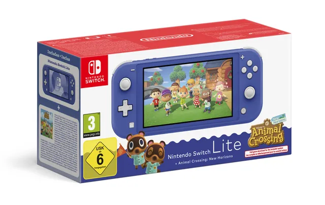 Switch Lite - Blue inc. Animal Crossing