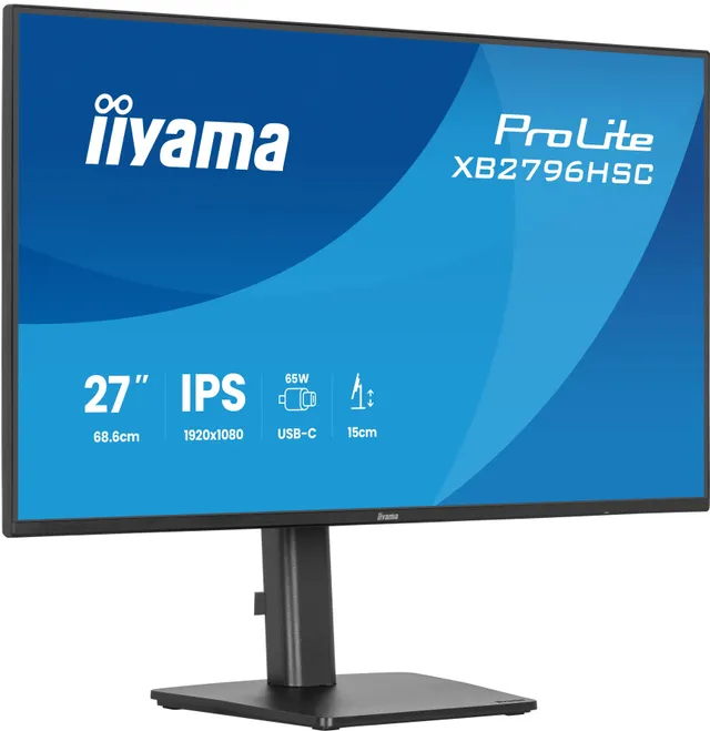 27" iiyama ProLite XB2796HSC - 1920x1080 (FHD) - 144Hz - IPS - 65W USB-C