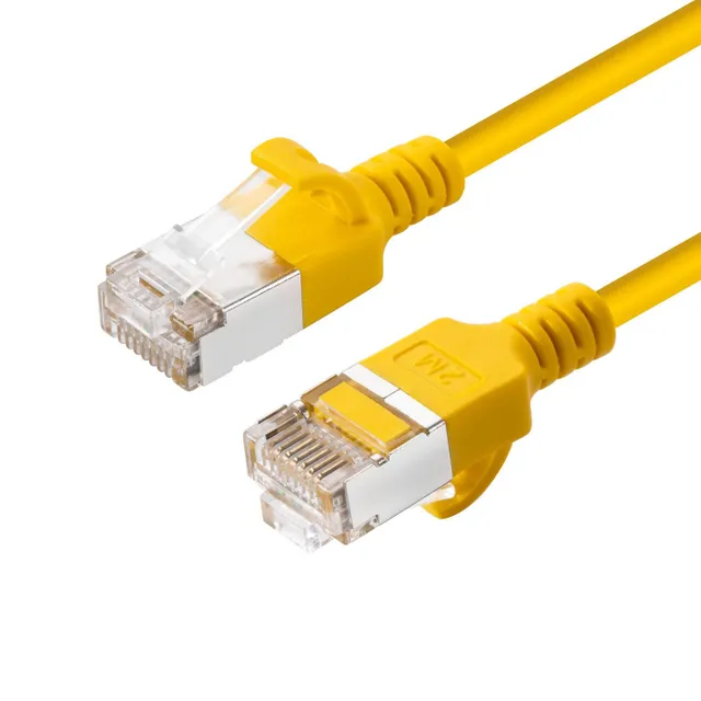 Cat6a U/FTP RJ45 10m -verkkokaapeli, keltainen