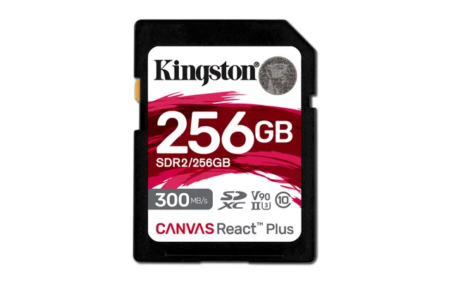 Canvas React Plus 256 Gt SD UHS-II U3 V90 A2 -muistikortti, musta