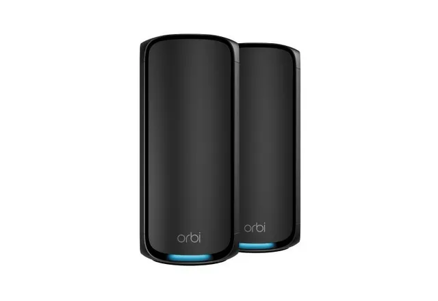 Orbi 970 Series Quad-band WiFi 7 Mesh 2-Pack, Black Edition