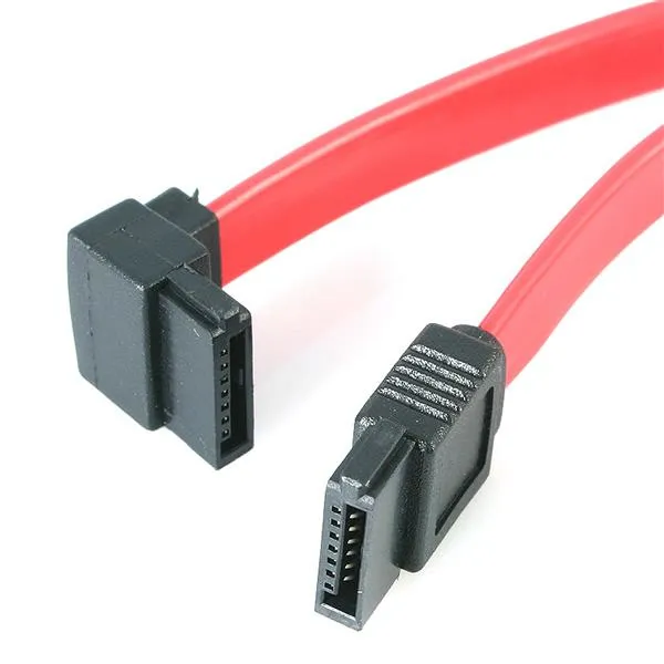 StarTech.com 18in SATA to Left Angle SATA Serial ATA Cable - F/F (SATA18LA1) - SATA-kabel - Serial ATA 150/300/600 - SATA (R) till SATA (R) - 46 cm -