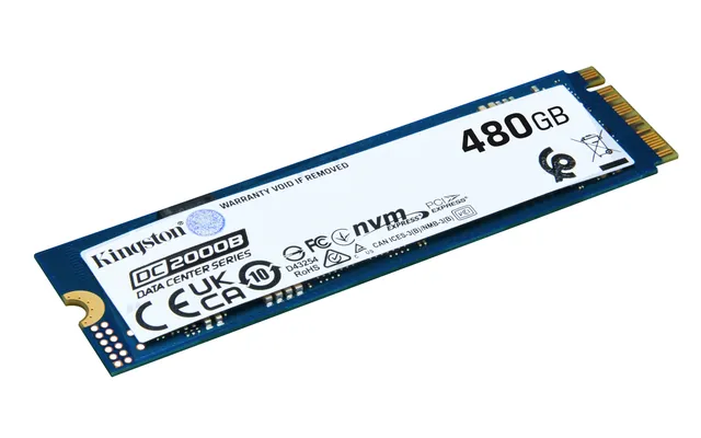 Kingston Data Center DC2000B - SSD - Enterprise - 480 GB - inbyggd - M.2 2280 - PCIe 4.0 x4 (NVMe)