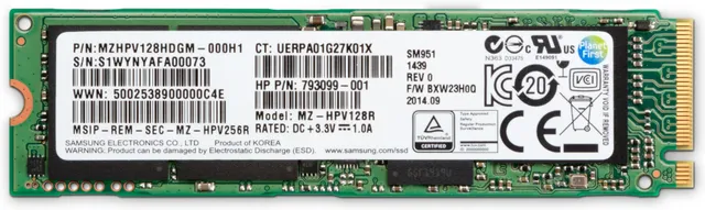 HP Z Turbo Drive - SSD - 256 GB - inbyggd - M.2 - PCIe 3.0 x4 (NVMe) - för Workstation Z4 G4, Z6 G4