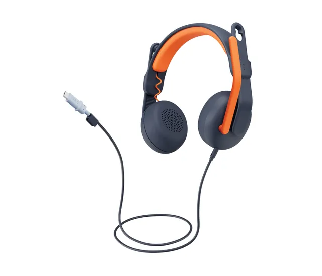 Zone Learn On-Ear Wired Headset for Learners, USB-A - Hörlurar med mikrofon - på örat - ersättning - kabelansluten - USB-C