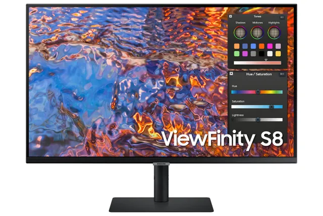 32" Samsung S32B800P, IPS QLED 4K/3840x2160, 5 ms, HDR600, höjdjusterbar, pivot, 2xHDMI/DP/USB-C 90W, USB 3.2-hubb