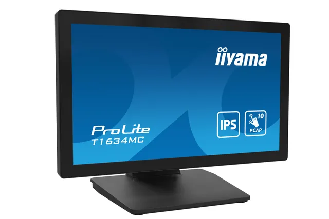 ProLite T1634MC-B1S - LED-skärm - 15.6" - pekskärm - 1920 x 1080 Full HD (1080p) @ 60 Hz - IPS - 450 cd/m² - 700:1 - 25 ms - HDMI, VGA, Display