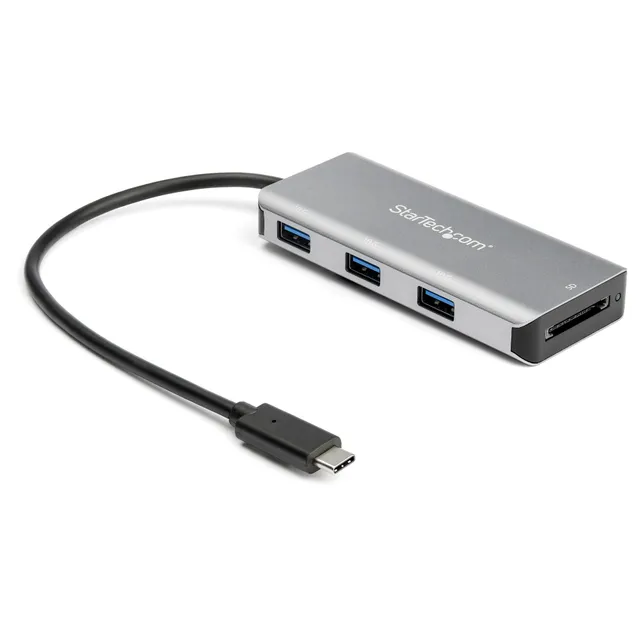 StarTech.com USB C-hubb med 3 portar på 10 Gbps och SD-kortläsare - 3x USB-A och 1x SD-kortplats - Portabel USB 3.1/3.2 Gen. 2 Type C-adapterhubb - Hu