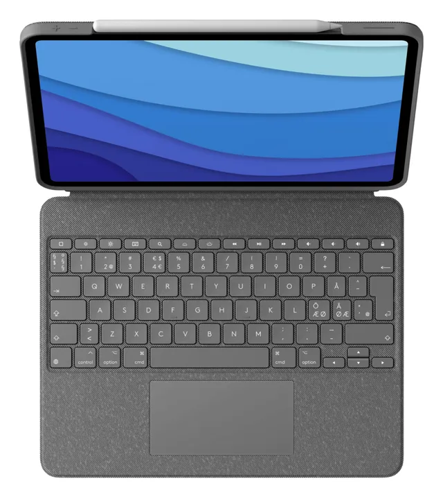 Combo Touch with keyboard for iPad Pro 12.9'' - Tastatur & Folio set - Nordisk - Grå