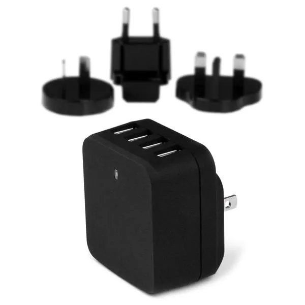 4-Port USB Wall Charger - International Travel - 34W/6.8A