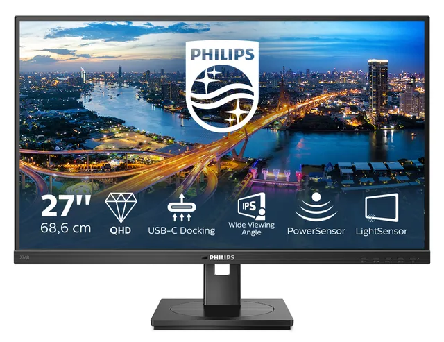 27" Philips 276B1/00 - 2560x1440 (QHD) - 75Hz - IPS - 90W USB-C