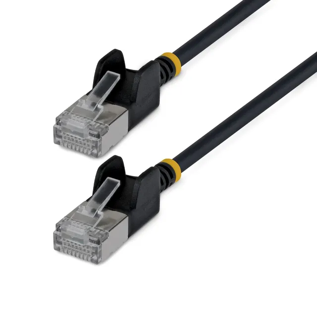 ULTRA SLIM CAT6A CABLE BLACK SLIM RJ45 FTP PATCH CABLE