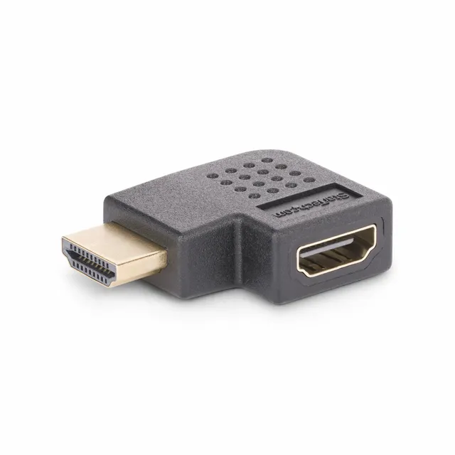 Adapter HDMI hane till hona, StarTech, 4K@60Hz, vinklad höger - Svart