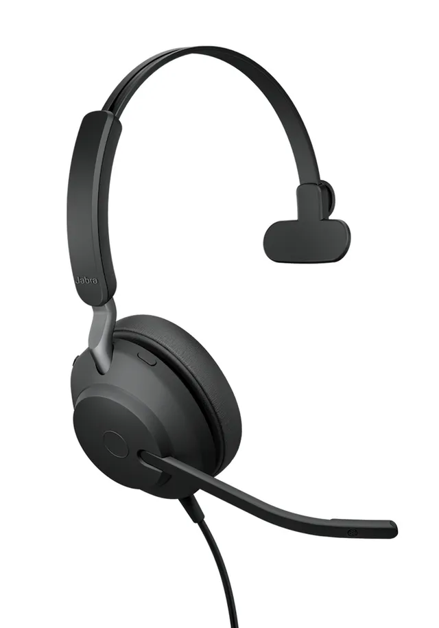 Jabra Evolve2 40 SE UC Mono - Headset - på örat - kabelansluten - USB-C, USB-A - ljudisolerande - Optimerad för UC