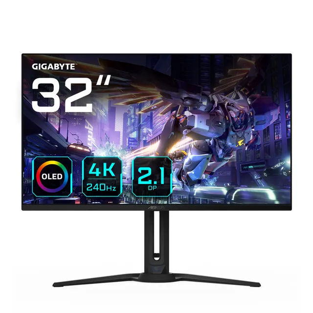 32" GIGABYTE AORUS FO32U2P - 3840x2160 (4K) - 240Hz - OLED - 65W USB-C *DEMO*