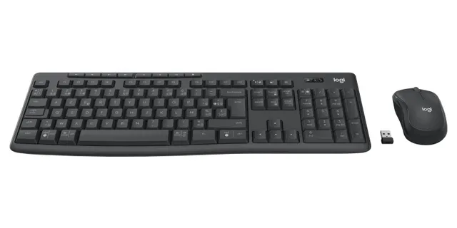 MK370 Combo for Business - keyboard and mouse set - AZERTY - Belgium - graphite Input Device - Tastatur & Mus set - Belgisk - Svart