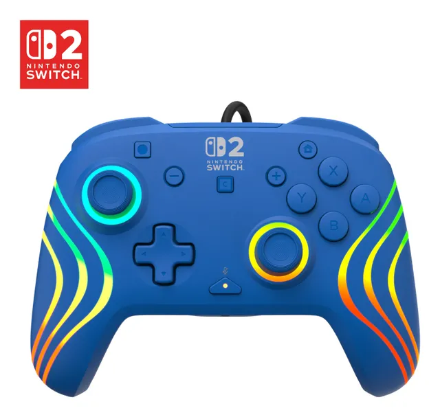 Afterglow Wave - Blue - Wired Controller - Nintendo Switch