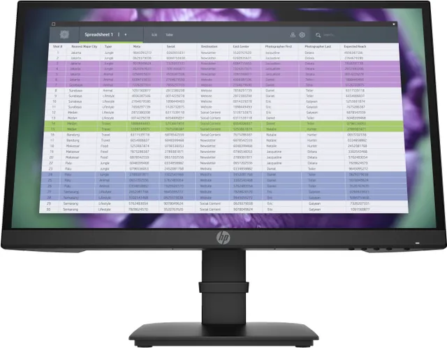 HP P22 G4 - P-Series - LED-skärm - 21.5" - 1920 x 1080 Full HD (1080p) @ 60 Hz - IPS - 250 cd/m² - 1000:1 - 5 ms - HDMI, VGA, DisplayPort - svart