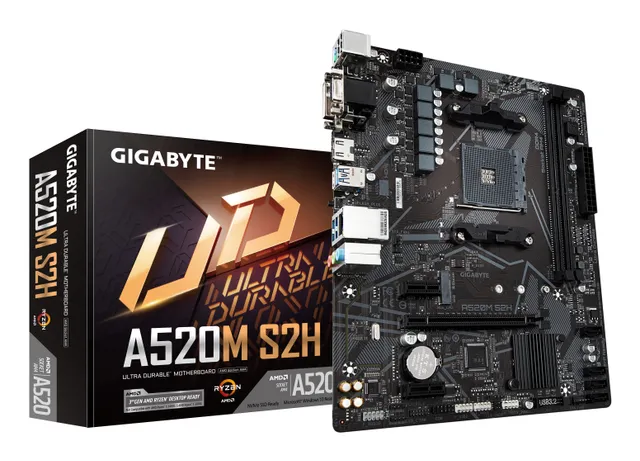 A520M S2H Moderkort - AMD A520 - AMD AM4 - DDR4 RAM - Micro-ATX