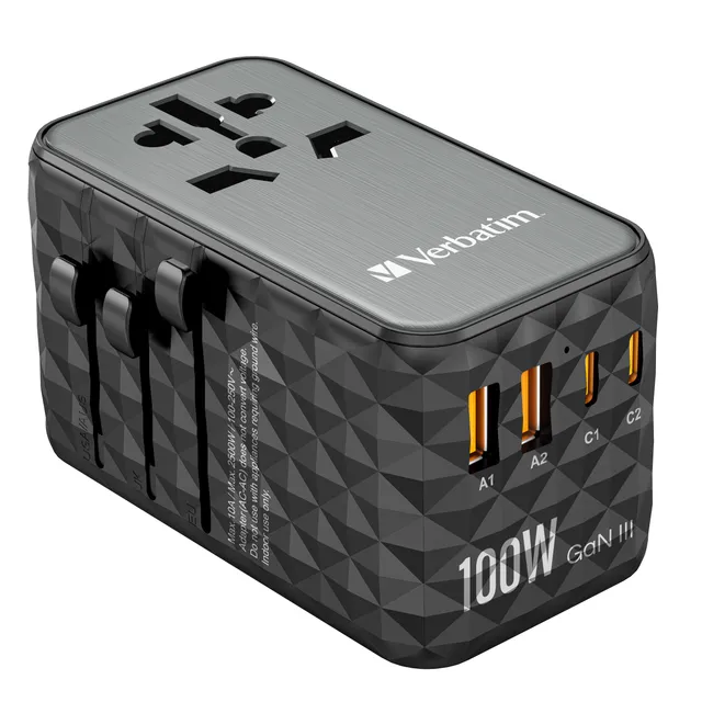 UTA-06 GaN III Universal Reseadapter med 2 x USB-C PD