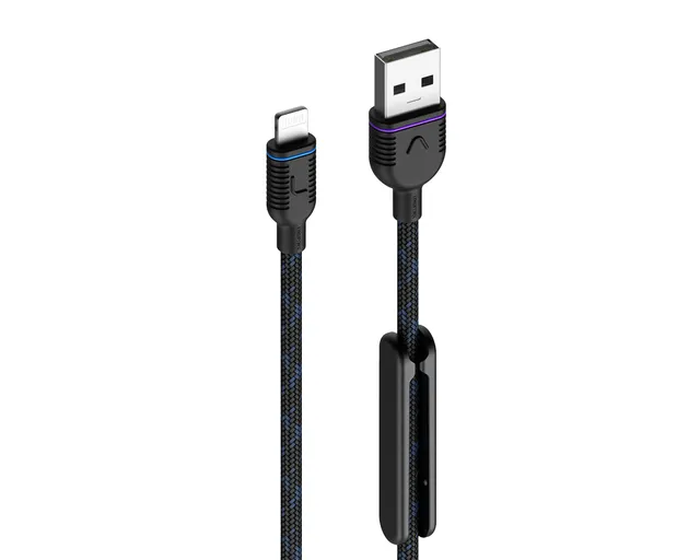 USB-A - Lightning 2 m Svart