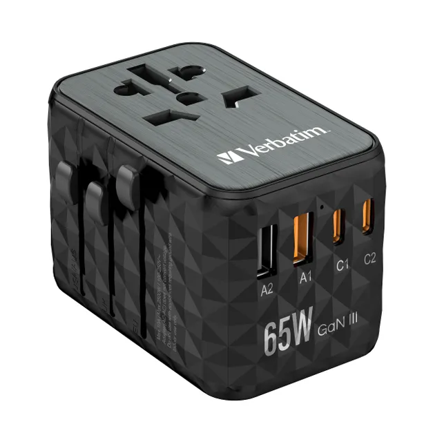 UTA-05 Gan III Universal Travel Adapter 65W - 2x USB-C 2x USB-A