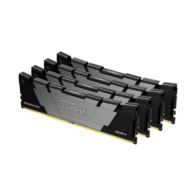 FURY Renegade - DDR4 - sats - 64 GB: 4 x 16 GB - DIMM 288-pin - 3600 MT/s / PC4-28800 - CL16 - 1.35 V - ej buffrad - icke ECC - svart