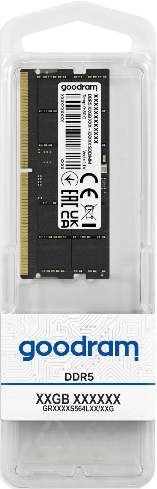 SODIMM DDR5-5600 - 8GB - CL46 - Single Channel (1 pcs) - Svart