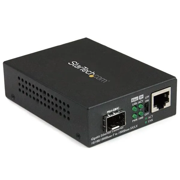 Gigabit Ethernet-fibermediaomvandlare med