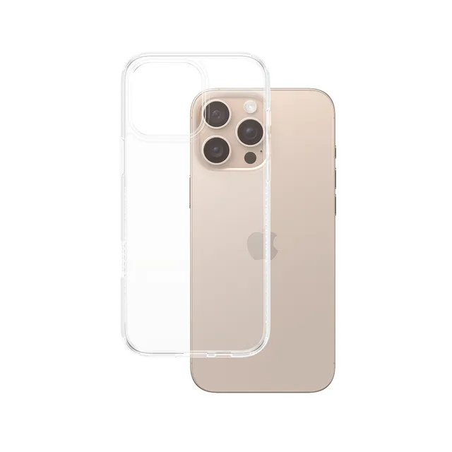 HardCase - Baksidesskydd för mobiltelefon - polykarbonat, termoplastisk polyuretan (TPU) - transparent - för Apple iPhone 16 Pro Max