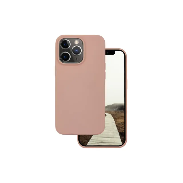 dbramante1928 Greenland - Baksidesskydd för mobiltelefon - 100 % återvinningsbart plast - rosa sand - för Apple iPhone 12, 12 Pro