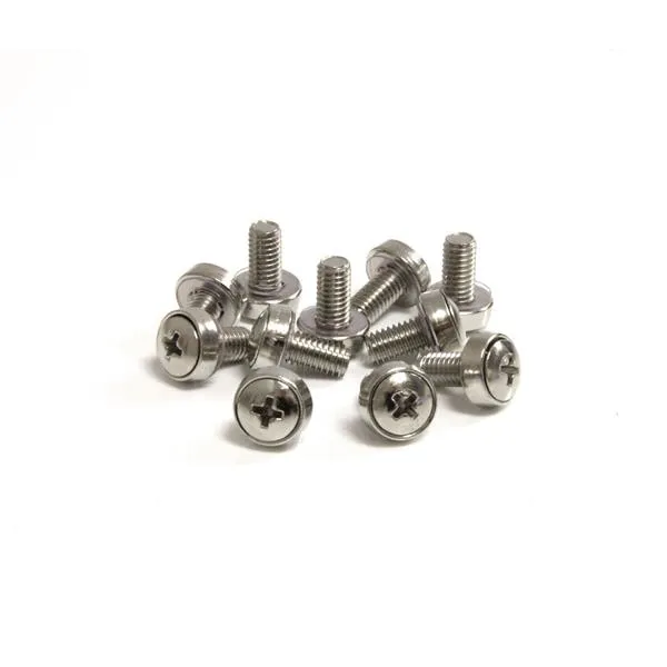 50 Pkg M6 Mounting Screws for Server Rack Cabinet (CABSCREWSM6) - Skruvsats (paket om 50) - för P/N: RACK-18U-20-WALL-OA, RACK-21U-20-WALL-OA, RACK-24U-20-WALL-OA, RK3236BKF, WALLMOUNT4