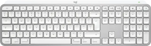 MX Keys S for MAC - Pale Grey - Tangentbord - Engelska (US) - Vit