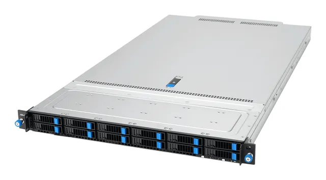 Server RS700A-E13-RS12U, AMD EPYC 9005, 1U rackserver, 12x2.5" HDD/SSD, 2xM.2 PCIe 5.0, 2xOCP 3.0, 2000W redundant nätagg, utan CPU/RAM/HDD/LAN